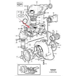 Thermostat Housing 3979076 8192433 for Volvo Articulated Haulers A20C A20C Wheel Loaders L70D L90D L120D — 2