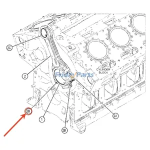 Connecting Rod Bolt 7N-2405 for Caterpillar CAT Engine C4.4 3516B 3508 3512 Excavator 5130B 5230B Loader 962K 994K 994H 994F — 2