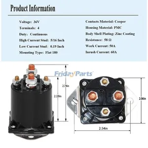 36 Volt Golf Cart Solenoid Relay 1013609 8016 for Mercury Mariner 6-200HP Outboard Motor 1976-1998 — 6