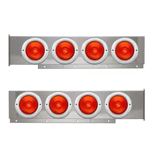 81121 2-Pc Chrome Plated Steel Light Bar
