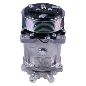 SD7H15 A/C Compressor 82016158 for Ford New Holland Tractor 8160 8340 8360 8560 TM115 TM120 TM125 TM130 TV140 TV145 — 5
