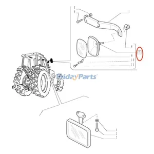 Rear View Mirror 87339177 82035217 for CASE Tractor MAXXUM 115 150 PUMA 125 165 — 2
