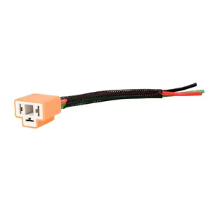 82141 #H4 CERAMICS HIGH TEMP HEADLIGHT PLUG, 14GA UL (TWIN PK)