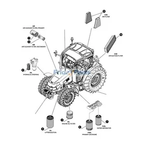 Filter Kit for CASE Tractor FARMALL 85C 120C 120U 90C 100C 95C 105C 105U 110C 110U 115C 115U — 4