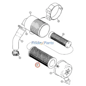 Air Filter 87682994 for CASE Excavator CX80C Tractor DX48 DX55 DX60 FARMALL 45A 55A 60 Loader 1838 — 6