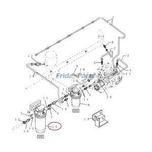Fuel Filter Assembly 87802331 87803437 for CASE MXM120 MXM130 MXM140 MXM155 MXM175 MXM190 WDX1701 MXM120 Tractor — 7