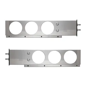 91049 SS 2PC SPRING LOADED LIGHT BAR W/4" HOLE, 2.5" BOLT PATTERN