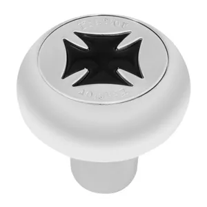 95350 Tractor Iron Cross Chrome Air Valve Knob (Black)