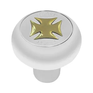 95352 Tractor Iron Cross Chrome Air Valve Knob in Gold