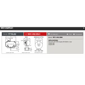 Firestone Airspring for Kenworth Airglide 200 5/5/03 or Later