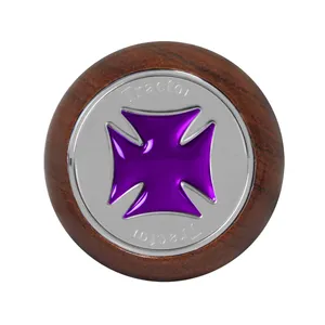 95544 Tractor Iron Cross Wood Air Valve Knob (Purple) — 2