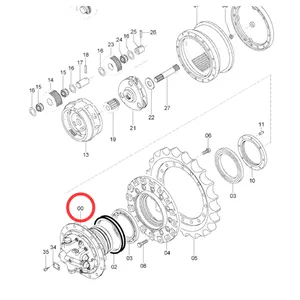 Final Drive Motor 9196240 for Hitachi Excavator ZX120 ZX135UR ZX135USK ZX200 ZX225USR — 2