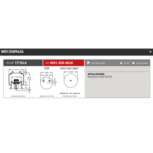 Firestone Airspring 9626 for Hendrickson Trailer S23720
