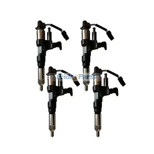 Fuel Injector 23670-E0010 095000-6593 for Hino Engine 3.8L 4.7L 5.0L 6.5L 7.7L — 2