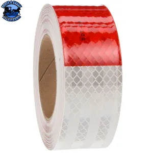 98180 REFLECTIVE TAPE STRIAIGHT TRUCK APPLICATION RED/WHITE 2" X 50' ROLL — 3