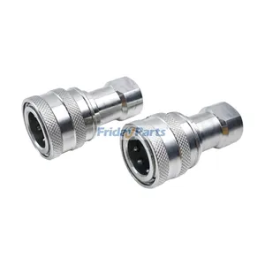 2 Pieces Hydraulic Quick Connect Coupler AM105466 for John Deere Engine 4045 Tractor 655 856 1070 2320 3320 3520 4005 4110 4300 Loader 410 420 460 — 5