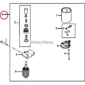 Starter Motor AM120729 for John Deere Lawn Tractor STX30 STX38 STX46 — 9