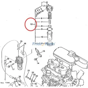 Fuel Filter AM876411 for Yanmar Engine 3TNE74 3TNV76 John Deere Tractor 670 770 415 425 445 455 X495 X595 — 8