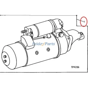 Starter Motor AR63341 for John Deere Engine 4239 4276 6414D 6414T Tractor 410B 450G 510C 710B — 2