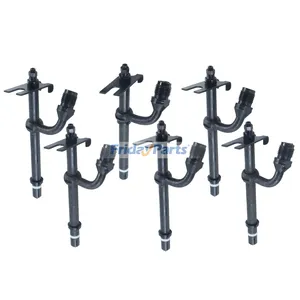 6 Pieces Fuel Injector AR89564 for John Deere Engine 6329D 6359D 6359T Motor Grader 570 570A Skidder 440 540 440A 440B 540A Hi-Cycle 6000