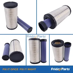 Air Filters Set 222421A1 222422A1 AT171853 AT171854 for CASE New Holland Kubota Caterpillar CAT John Deere Komatsu Ford - Replaces Donaldson P829333 P828889 — 6