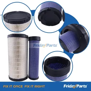 Air Filters Set 222421A1 222422A1 AT171853 AT171854 for CASE New Holland Kubota Caterpillar CAT John Deere Komatsu Ford - Replaces Donaldson P829333 P828889 — 5