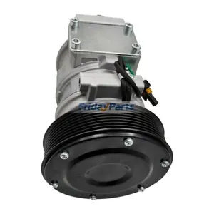 10PA17C 24V A/C Compressor AT172975 for John Deere Engine 4045 6068 6081 6090 Harvester 1070D 1170E 1270G 1470G 753G 759G — 2