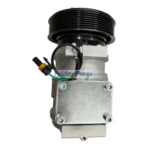 10PA17C 24V A/C Compressor AT172975 for John Deere Engine 4045 6068 6081 6090 Harvester 1070D 1170E 1270G 1470G 753G 759G — 5