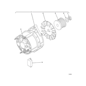 Alternator AT175194 for John Deere 4045 4.5L DF120 HF120 HF150 TF150 Engine — 2
