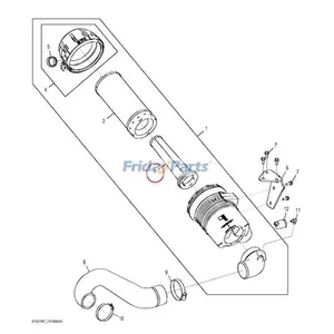 Secondary Air Filter AT336803 P629465 WA10385 for John Deere Loader 313 314G 315 316G 316P 317G 317P 318E 318P 320E 320G 323E 324G 325G CT315 — 7
