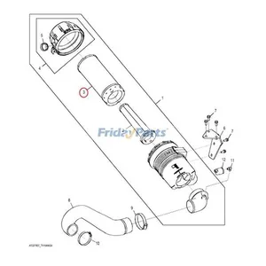 Primary Air Filter Element AT338105 for John Deere Loader 312GR 313 314G 315 316P 317G 317P 318G 318E 319E 320G 324G 325G 325P — 7