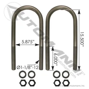 Automann AUBK8187-154 U Bolt Kit 1-1/8in X 5-3/4in X 15-1/2in
