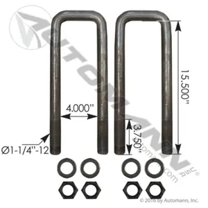 Automann AUBK8294-154 U Bolt Kit 1-1/4in X 4in X 15-1/2in Mack