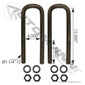 Automann AUBK8394-154S U Bolt Kit Semi RND 1-1/4 X 4 X 15-1/2