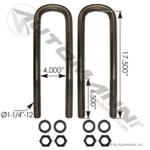 Automann AUBK8394-174S U Bolt Kit 1-1/4in X 4in X 17-1/2in