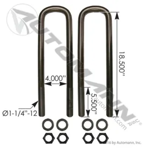 Automann AUBK8394-184S U Bolt Kit 1-1/4in X 4-1/16in X 18-1/2in