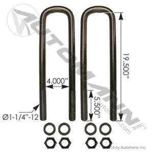 Automann AUBK8394-194S U Bolt Kit 1-1/4in X 4in X 19-1/2in