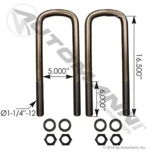Automann AUBK8395-164S U Bolt Kit 1-1/4in X 5-1/16in X 16-1/2in