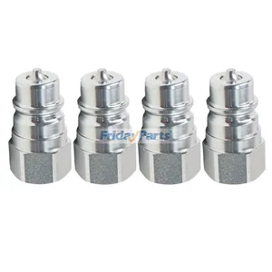 4 Pieces Male Hydraulic Quick Coupler Plug AW32184 for John Deere Engine 4045 Loader 220R 300X 700M H120 H165