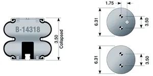 Dayton Parts B-14318 Air Spring - Rolling Lobe