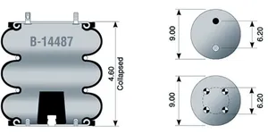 Dayton Parts B-14487 Air Spring - Rolling Lobe