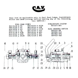CAV BFP/K22 lift pump 6207040 — 5