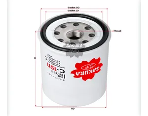 Sakura Full Flow Spin-on Oil Filter C-1511 Cross Ref: 5-87610009-0 — 2