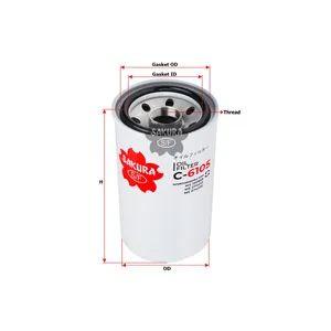 Sakura Spin-on Oil Filter C-6105 Cross Ref: ME794345