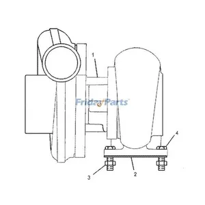 Turbo S3BSL119 Turbocharger 106-7407 0R-6889 for Caterpillar CAT Engine 3306 Excavator 330 330B — 3