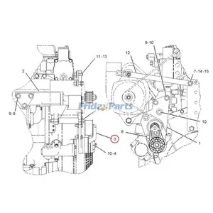 Belt Tensioner 133-3544 for Caterpillar CAT Engine C-10 C-12 Wheel Dozer 854G Loader 992G 994F 994H Truck 793D 797B — 2