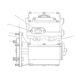 Air Brake Compressor 1440744 for Caterpillar Engine 3306 3306B 3306C Wheel Tractor CAT 611 615C — 7