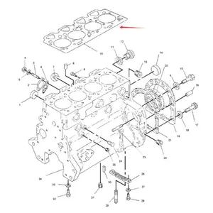Cylinder Head Gasket 1W7879 for Perkins 4.236 Caterpillar CAT 3034 Engine 205 206 212 Excavator — 2