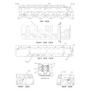 Bare Cylinder Head 205-1271 for Caterpillar CAT Engine 3126 C7 Excavator 322C 325C Loader 953C 963C Tractor D5N D6N — 5