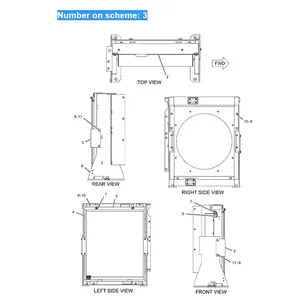 For Caterpillar Excavator CAT 322C 322C L 325C 325C L Engine 3126B Hydraulic Oil Cooler 205-4962 — 2